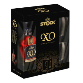 Brandy Stock 84 XO 40% 700 ml + 2 szklanki