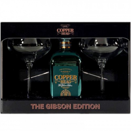 Gin Copperhead Gibson Martini Box + 2 kieliszki 40% 500 ml