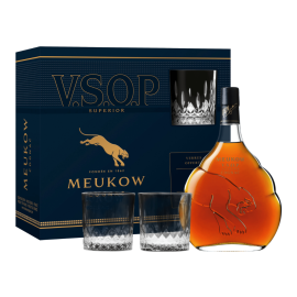 Koniak Meukow VSOP Superior 40% 700 ml + 2 szklanki