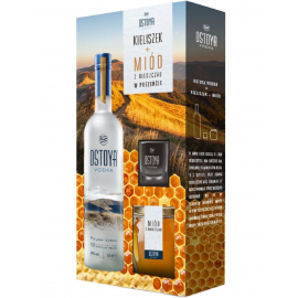 Wódka Ostoya Z Miodem + Kieliszek +Miód 40% 700 ml
